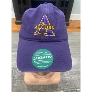 NWT Legacy Alcorn University NCAA Hat Adjustable Purple Gold
